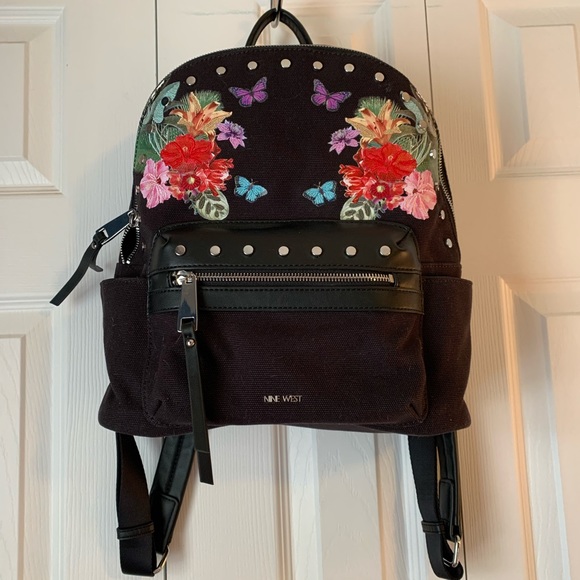 nine west floral backpack